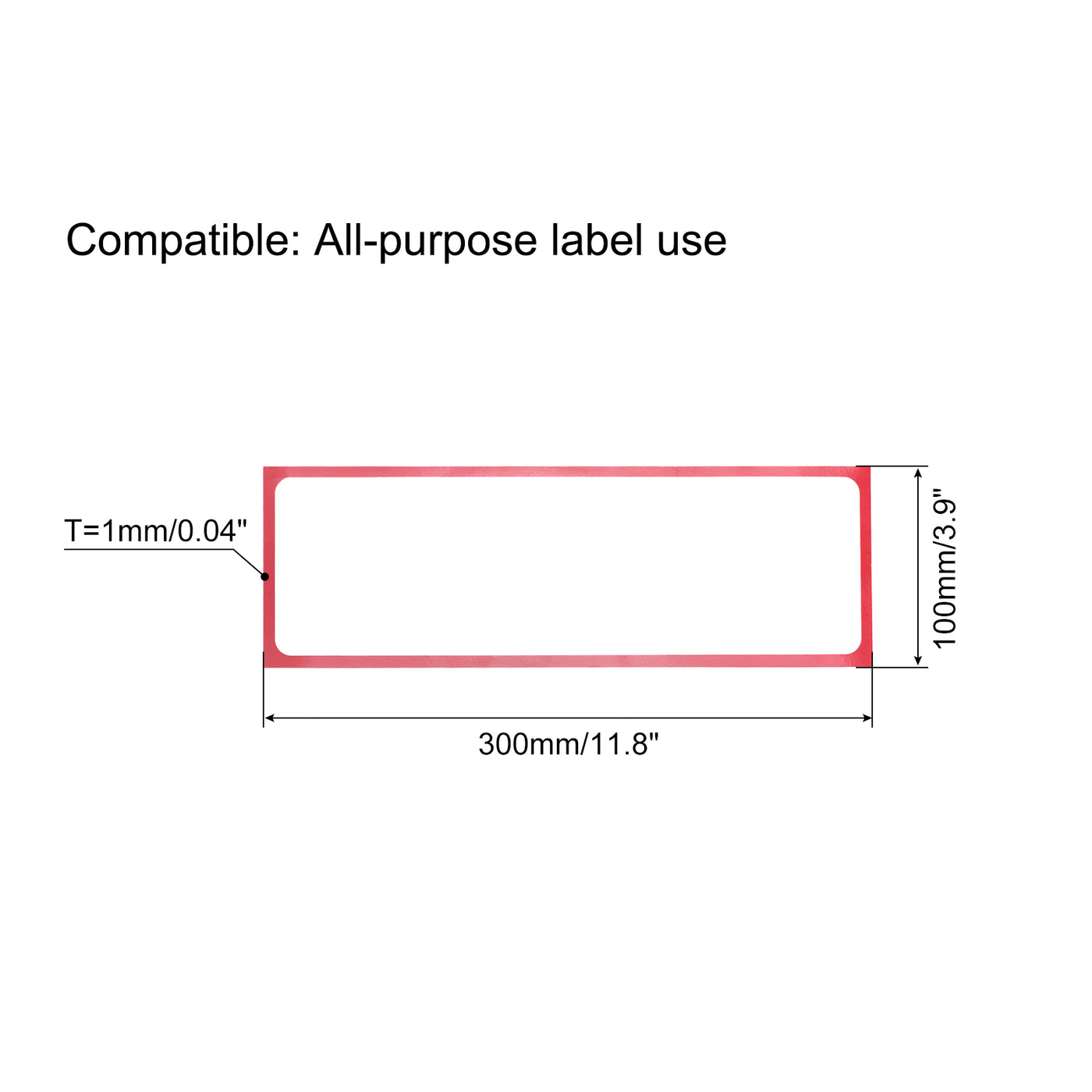 Harfington Magnetic Labels Dry Erase Writable Tag 11.8" x 3.9" for Crafts 4 Color