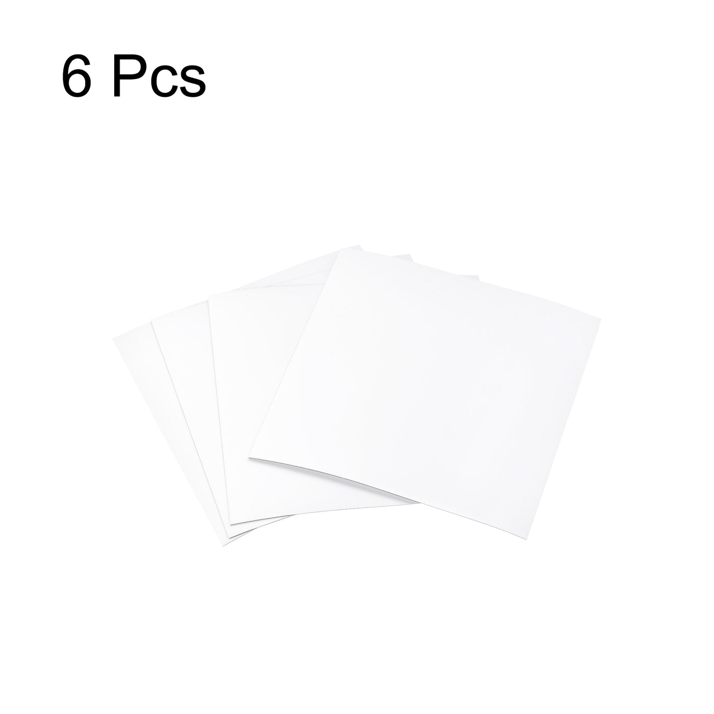 Harfington Magnetic Labels Dry Erase Writable Tag 3.9" x 3.9" for Crafts White 6pcs