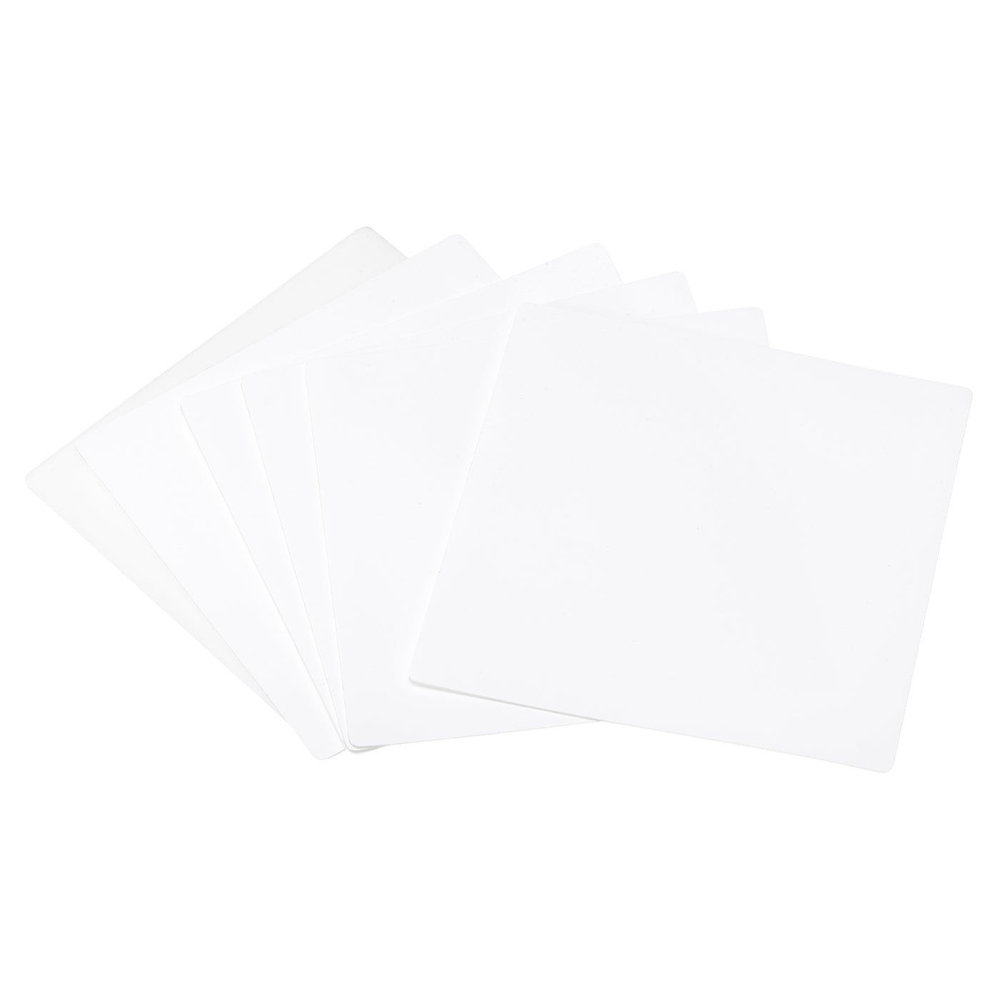 Harfington Silicone Rubber Labels Ultra Thin Dry Erase Tag 3.9" x 3.9" for Craft White 6pcs