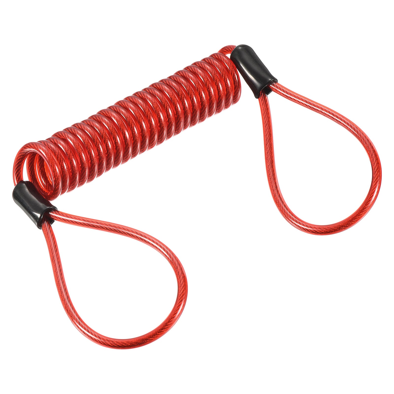 Security Cable 3.5mm x 1.5m/4.92ft Coated Spring Rope W Loop Red ...