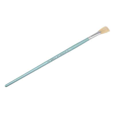 Harfington Uxcell Paint Brushes 0.87" Width 0.2" Thick Natural Bristle with Blue Wood Handle 2Pcs