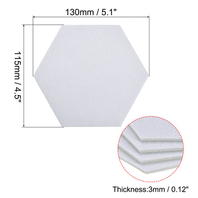 Harfington Uxcell Felt Coasters 4pcs Absorbent Pad Coaster for Drink Cup Pot Bowl Vase White