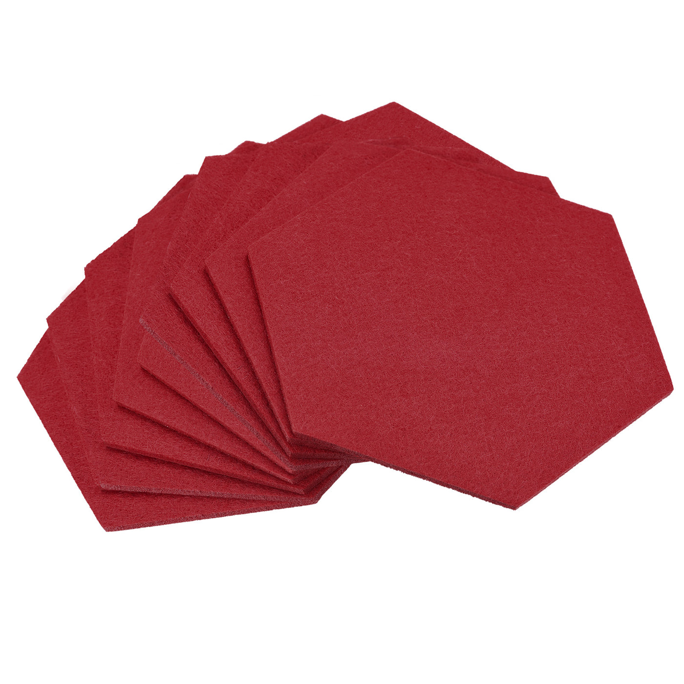uxcell Uxcell Felt Coasters 9pcs Absorbent Pad Coaster for Drink Cup Pot Bowl Vase Red