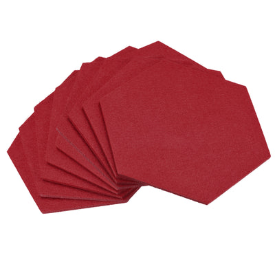 Harfington Uxcell Felt Coasters 9pcs Absorbent Pad Coaster for Drink Cup Pot Bowl Vase Red