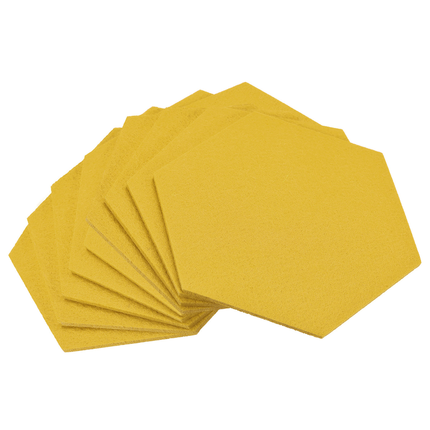 uxcell Uxcell Felt Coasters 9pcs Absorbent Pad Coaster for Drink Cup Pot Bowl Vase Yellow