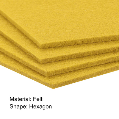Harfington Uxcell Felt Coasters 4pcs Absorbent Pad Coaster for Drink Cup Pot Bowl Vase Yellow