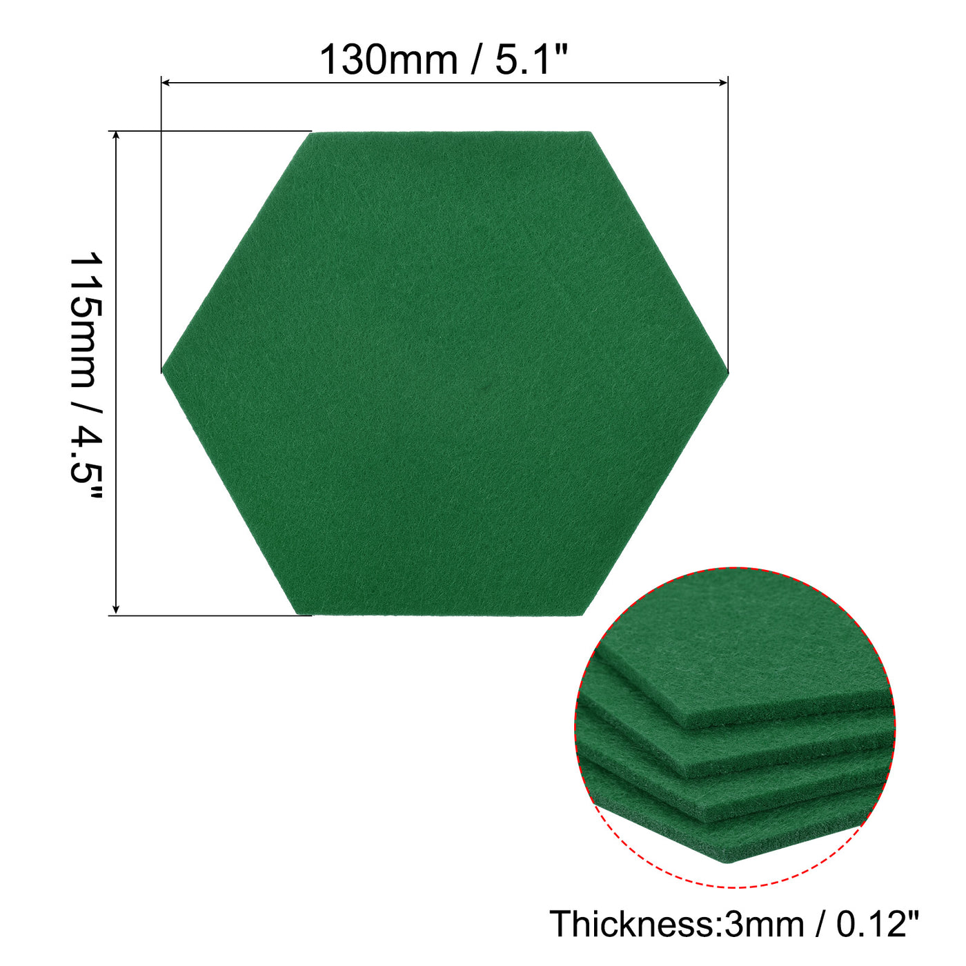 uxcell Uxcell Felt Coasters 4pcs Absorbent Pad Coaster for Drink Cup Pot Bowl Vase Green