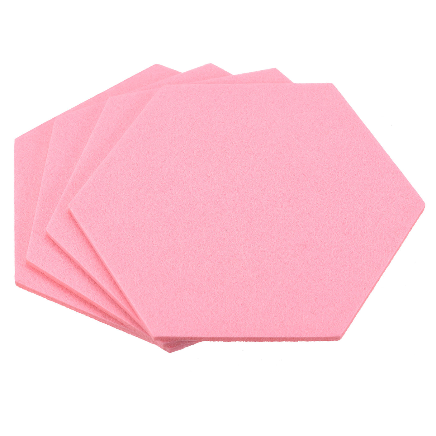 uxcell Uxcell Felt Coasters 4pcs Absorbent Pad Coaster for Drink Cup Pot Bowl Vase Pink