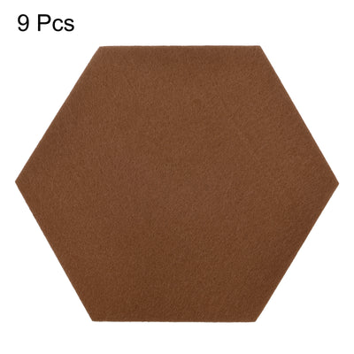 Harfington Uxcell Felt Coasters 9pcs Absorbent Pad Coaster for Drink Cup Pot Bowl Vase Brown