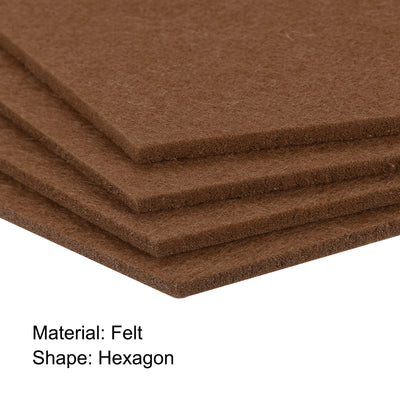 Harfington Uxcell Felt Coasters 4pcs Absorbent Pad Coaster for Drink Cup Pot Bowl Vase Brown