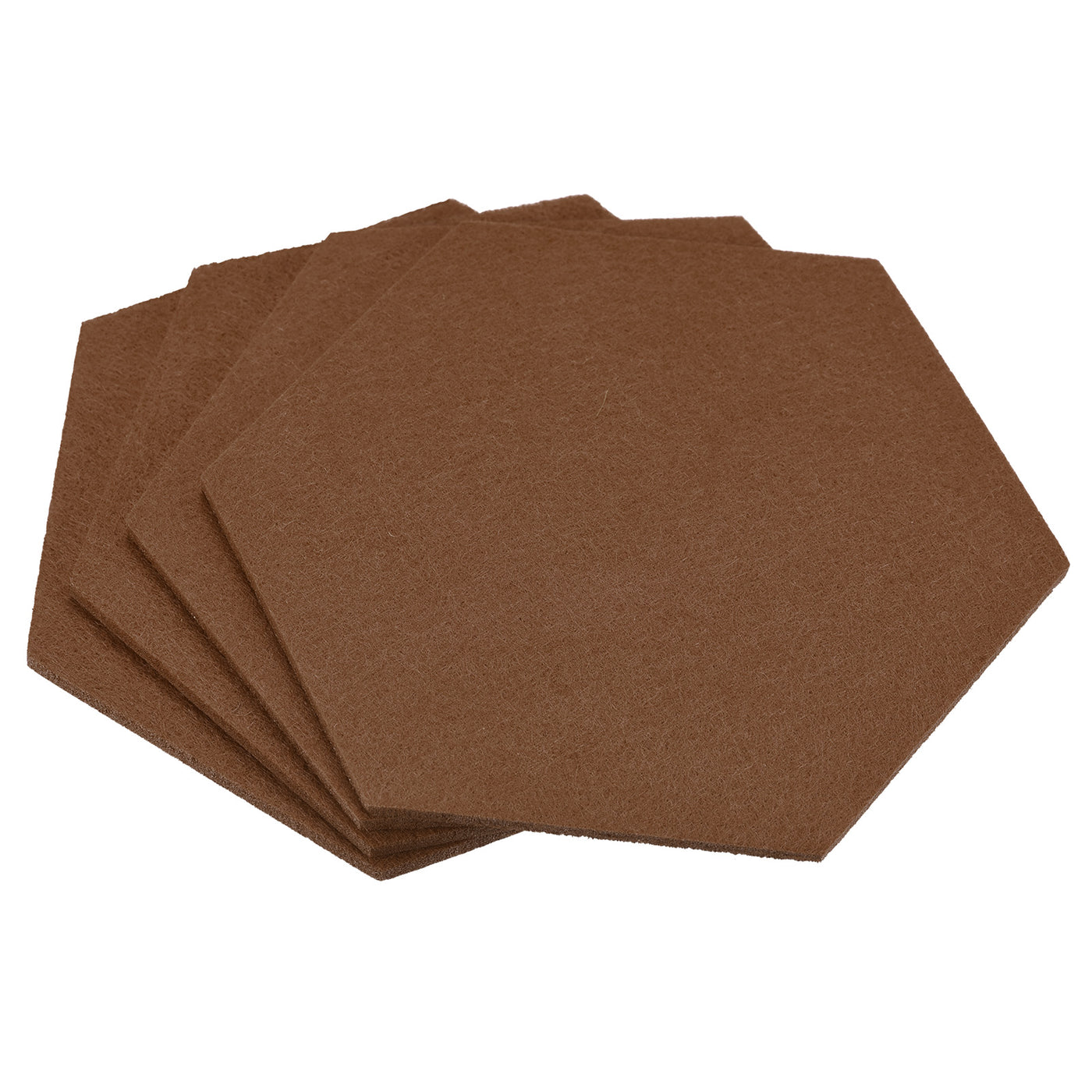 uxcell Uxcell Felt Coasters 4pcs Absorbent Pad Coaster for Drink Cup Pot Bowl Vase Brown