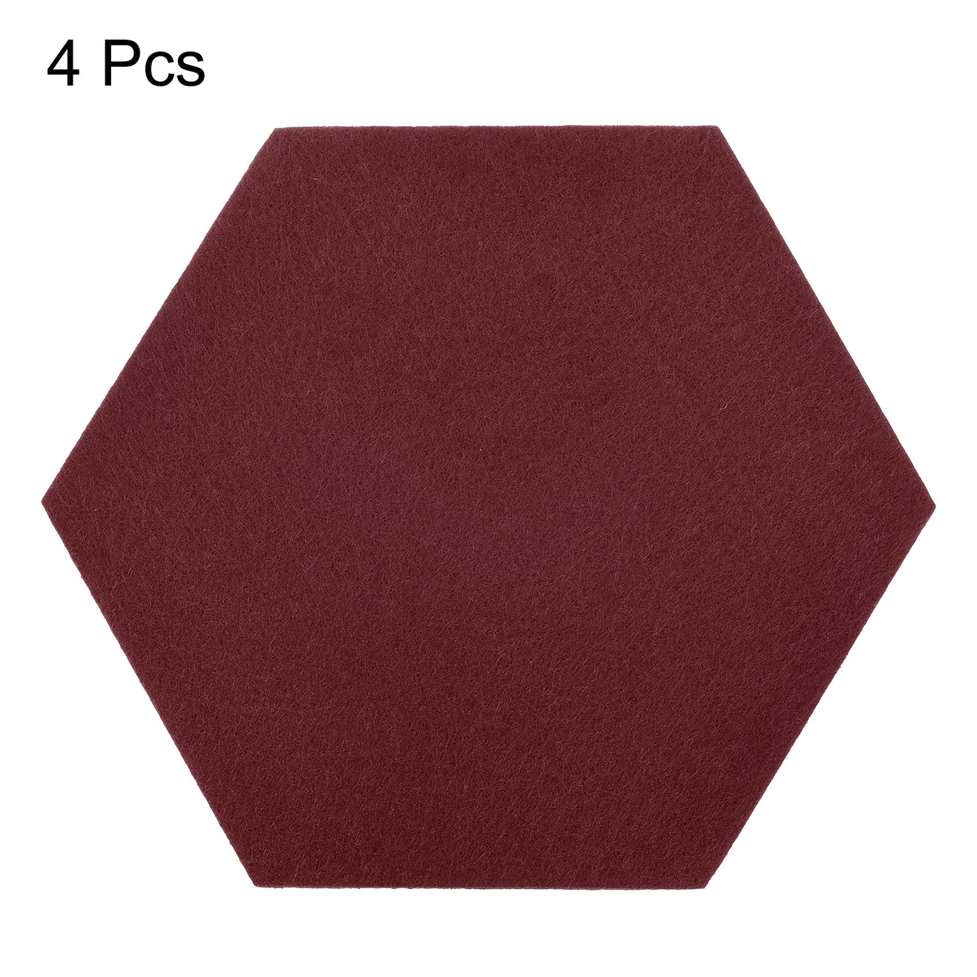 uxcell Uxcell Felt Coasters 4pcs Absorbent Pad Coaster for Drink Cup Pot Bowl Vase Wine Red