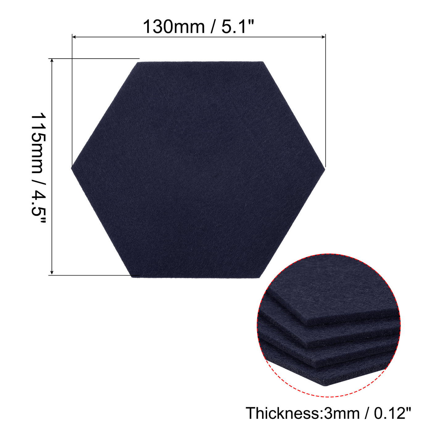uxcell Uxcell Felt Coasters 9pcs Absorbent Pad Coaster for Drink Cup Pot Bowl Vase Dark Blue