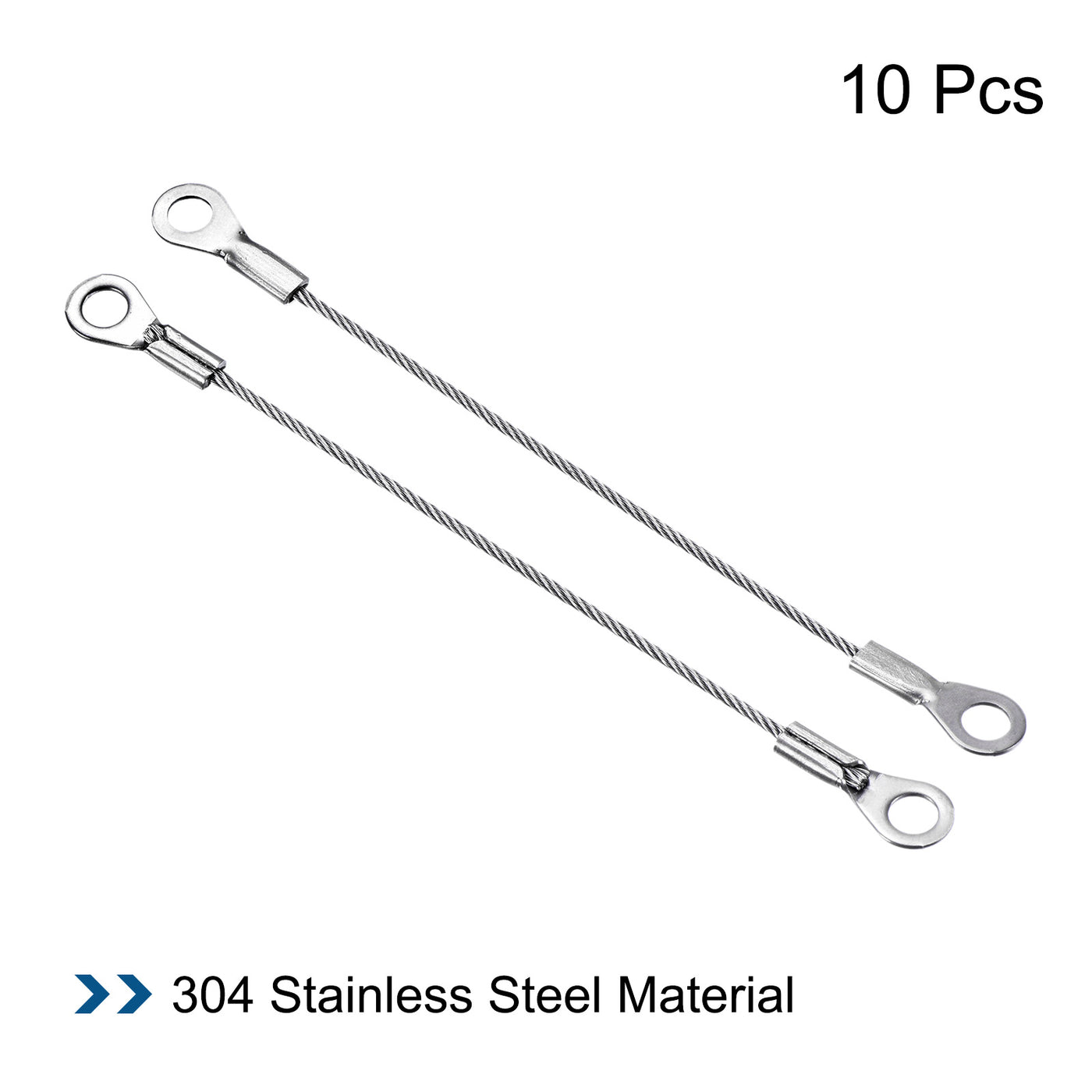Harfington Stainless Steel Lanyard Cable Eyelets Ended Security Wire Ropes