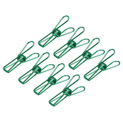 Harfington Uxcell Tablecloth Clips, 55mm Carbon Steel Clamps for Fix Table Cloth, Green 8 Pcs