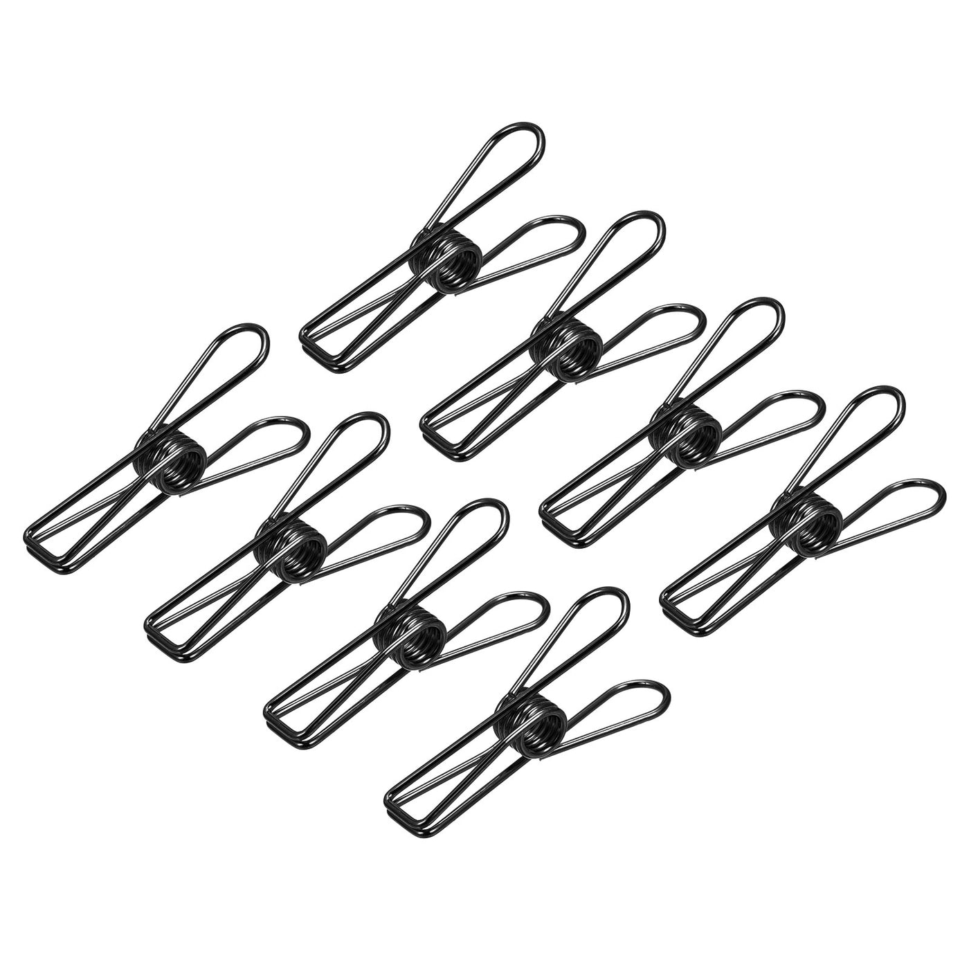 uxcell Uxcell Tablecloth Clips, 55mm Carbon Steel Clamps for Fix Table Cloth, Black 8 Pcs