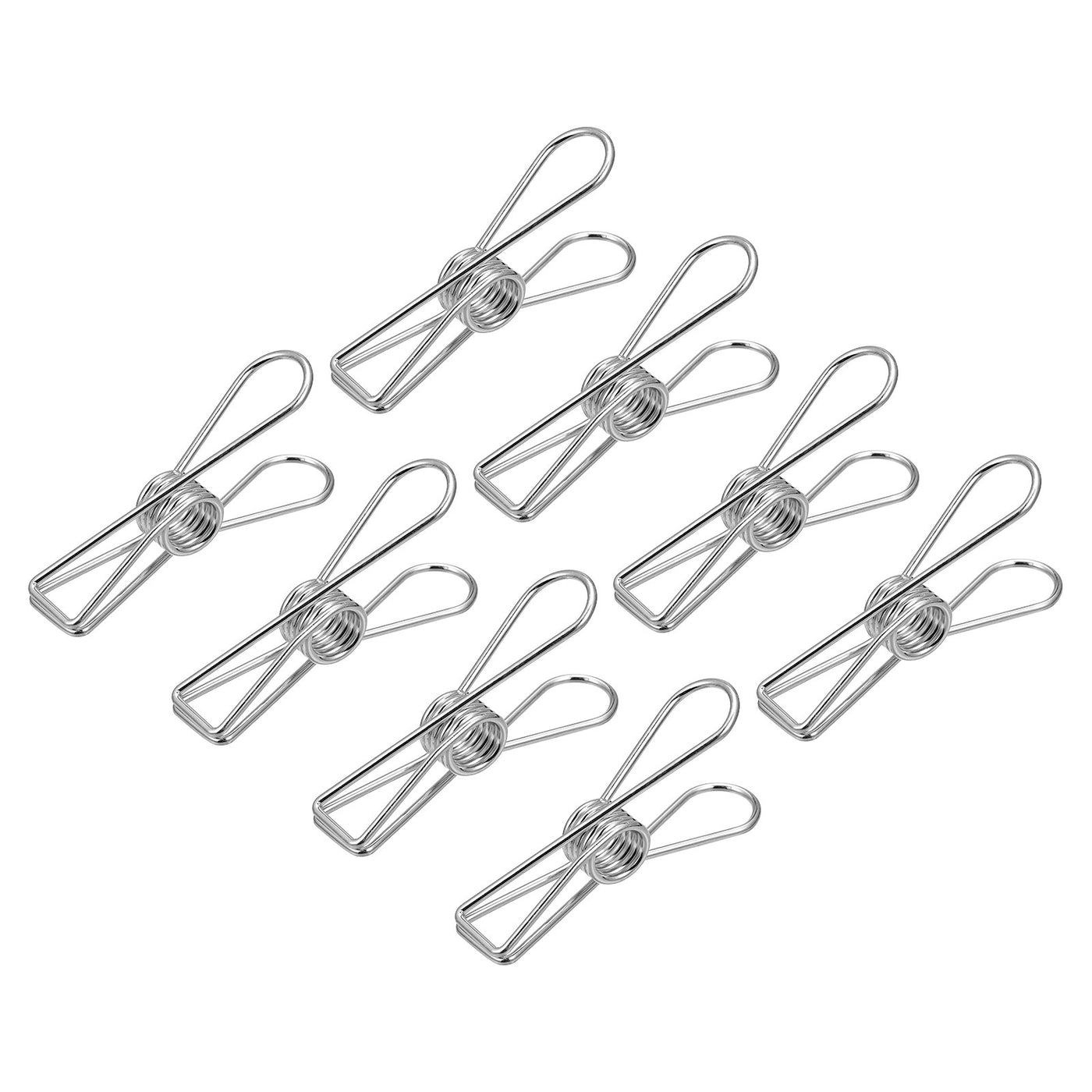 uxcell Uxcell Tablecloth Clips, 70mm Carbon Steel Clamps for Fix Table Cloth, Silver 8 Pcs