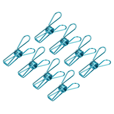 Harfington Uxcell Tablecloth Clips, 70mm Carbon Steel Clamps for Fix Table Cloth, Blue 8 Pcs