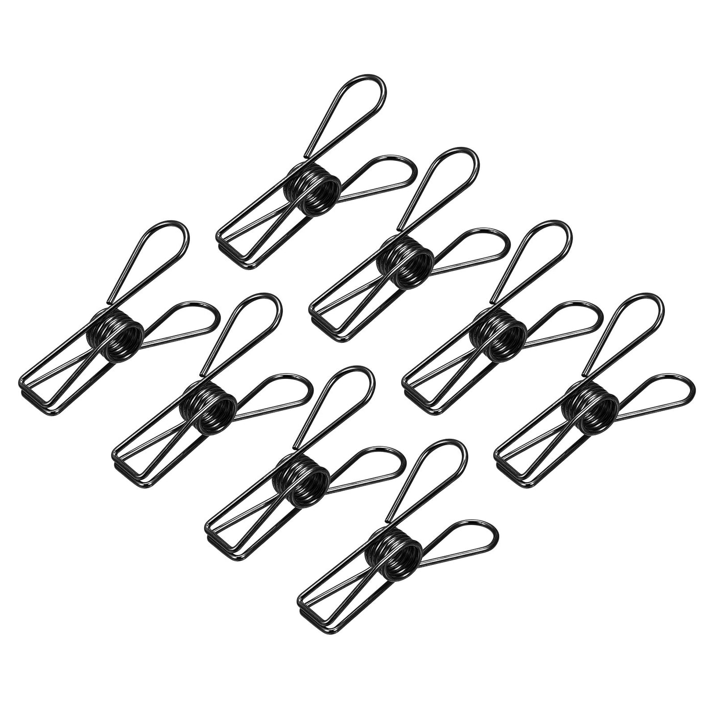 uxcell Uxcell Tablecloth Clips, 70mm Carbon Steel Clamps for Fix Table Cloth, Black 8 Pcs