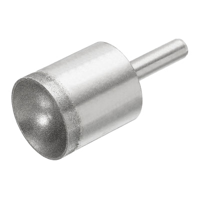 Harfington Uxcell 23mm 600 Grits Diamond Mounted Point Spherical Concave Head Bead Grinding Bit