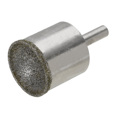 Harfington Uxcell 27mm 100 Grits Diamond Mounted Point Spherical Concave Head Bead Grinding Bit