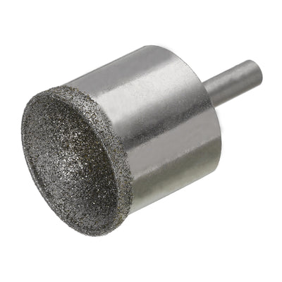 Harfington Uxcell 30mm 100 Grits Diamond Mounted Point Spherical Concave Head Bead Grinding Bit