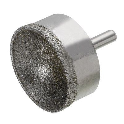 Harfington Uxcell 40mm 100 Grits Diamond Mounted Point Spherical Concave Head Bead Grinding Bit