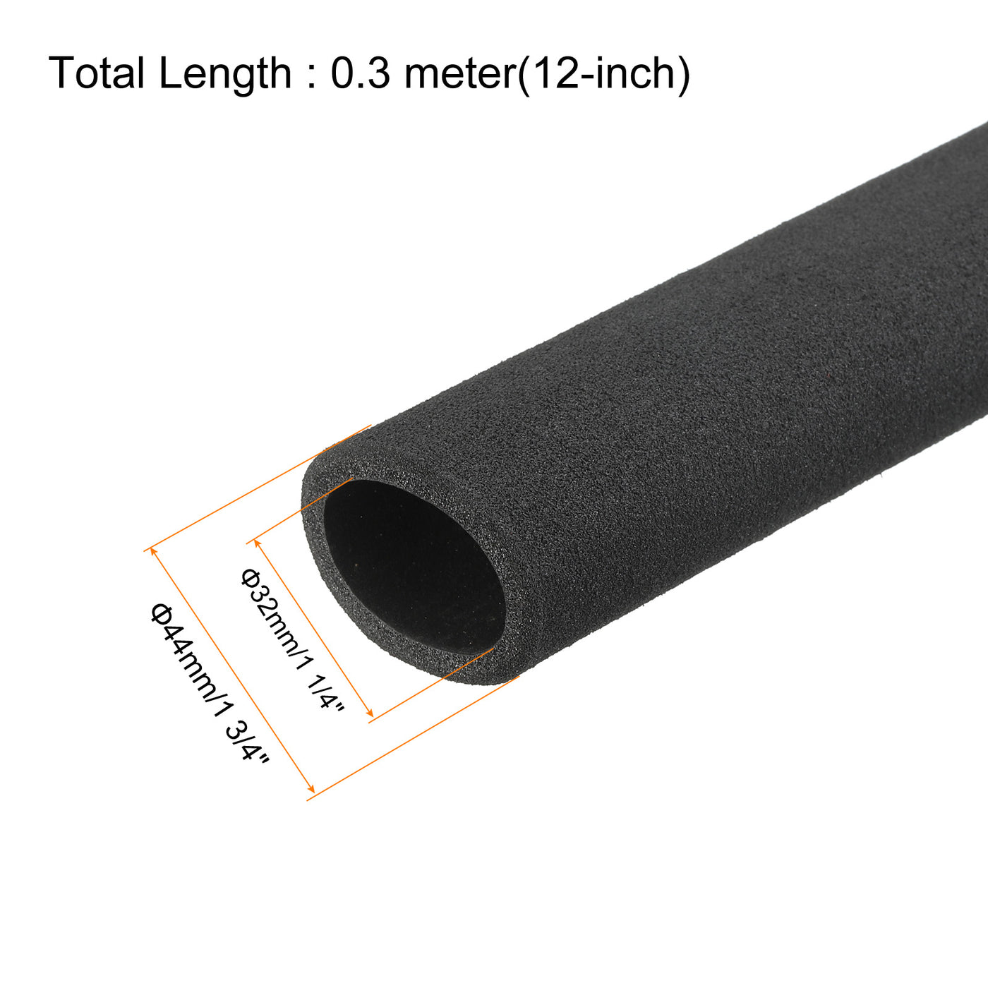 Foam Grip Tubing Handle Grips 32mm ID 44mm OD 12
