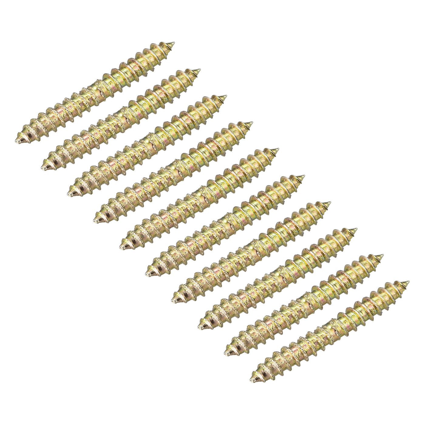 uxcell Uxcell 4x18mm Hanger Bolts, 50pcs Double Ended Self-Tapping Thread Dowel Screws