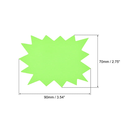 Harfington Blank Starburst Sale Signs Price Tags Fluorescent Star Pricing Labels 90x70mm 6 Colors for Retail Sales Pricing, Pack of 120