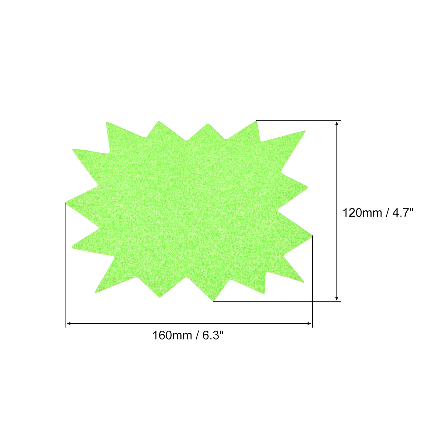 Harfington Blank Starburst Sale Signs Price Tags Fluorescent Star Pricing Labels 160x120mm 5 Colors for Retail Sales Pricing, Pack of 50