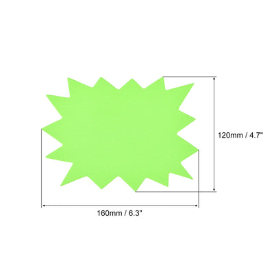 Harfington Blank Starburst Sale Signs Price Tags Fluorescent Star Pricing Labels 160x120mm 4 Colors for Retail Sales Pricing, Pack of 80