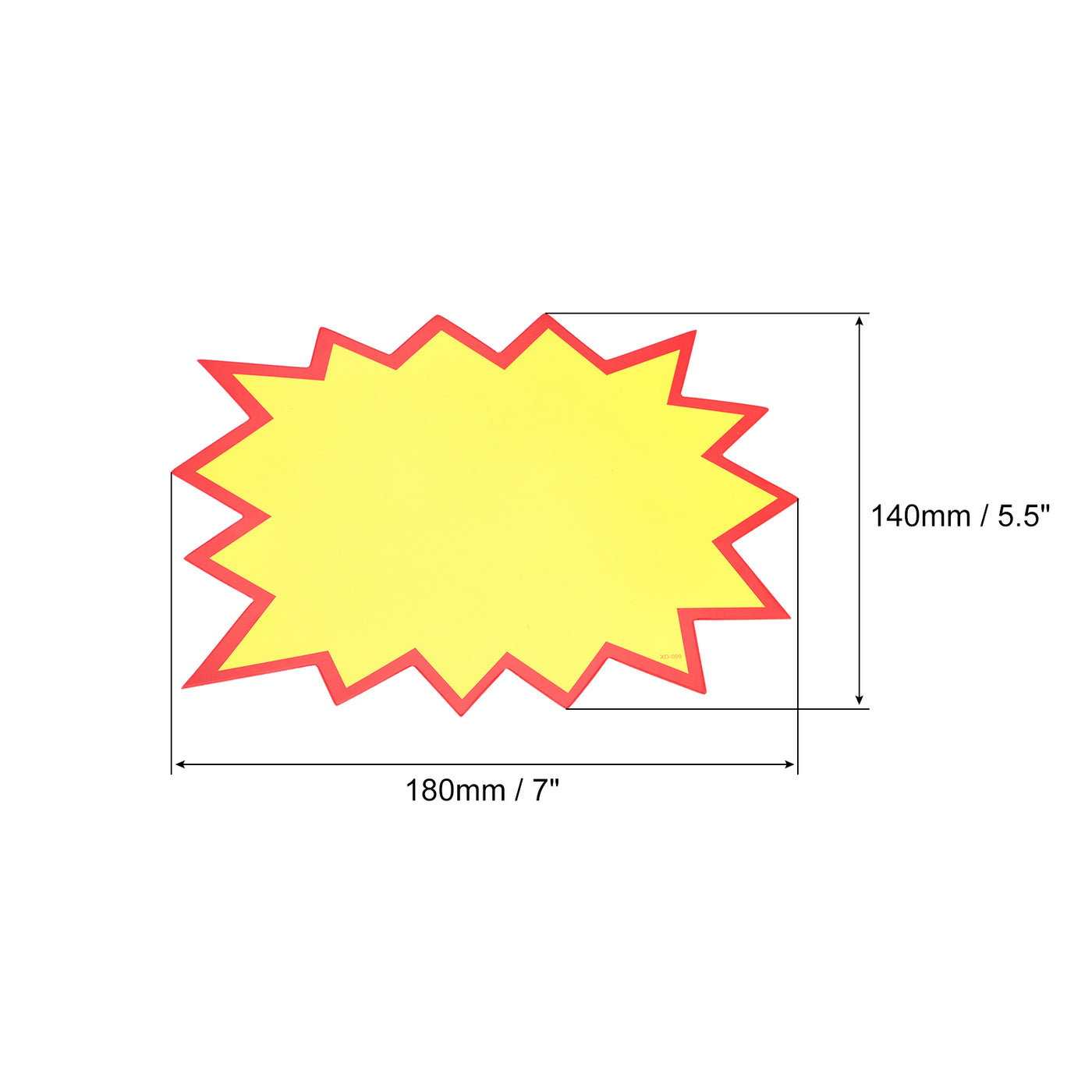 Harfington Blank Starburst Sale Signs Price Tags Paper Pricing Labels 180x140mm Yellow for Retail Sales Pricing, Pack of 50