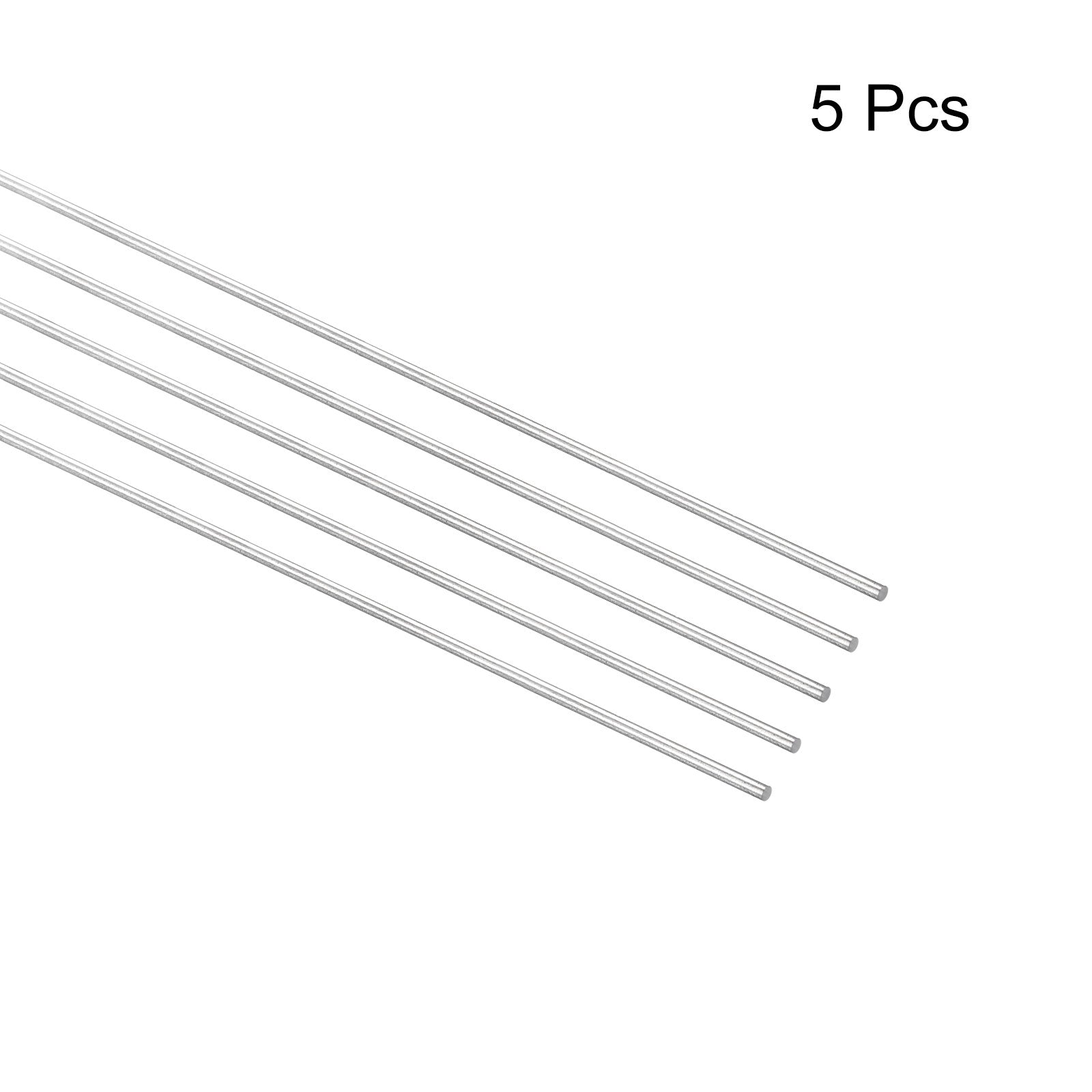 304 Stainless Steel Round Rods, 1mm x 350mm Solid Shaft Rods Pack of 5 ...
