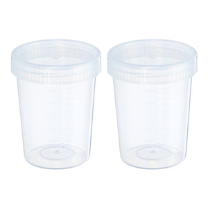 Uxcell 10oz/ 300ml Round Plastic Jars with White Screw Top Lid for Storage  10Pack