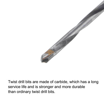 Harfington Uxcell 11mm Cutting Dia Round Shank Cemented Carbide Twist Drill Bit, 200mm Length