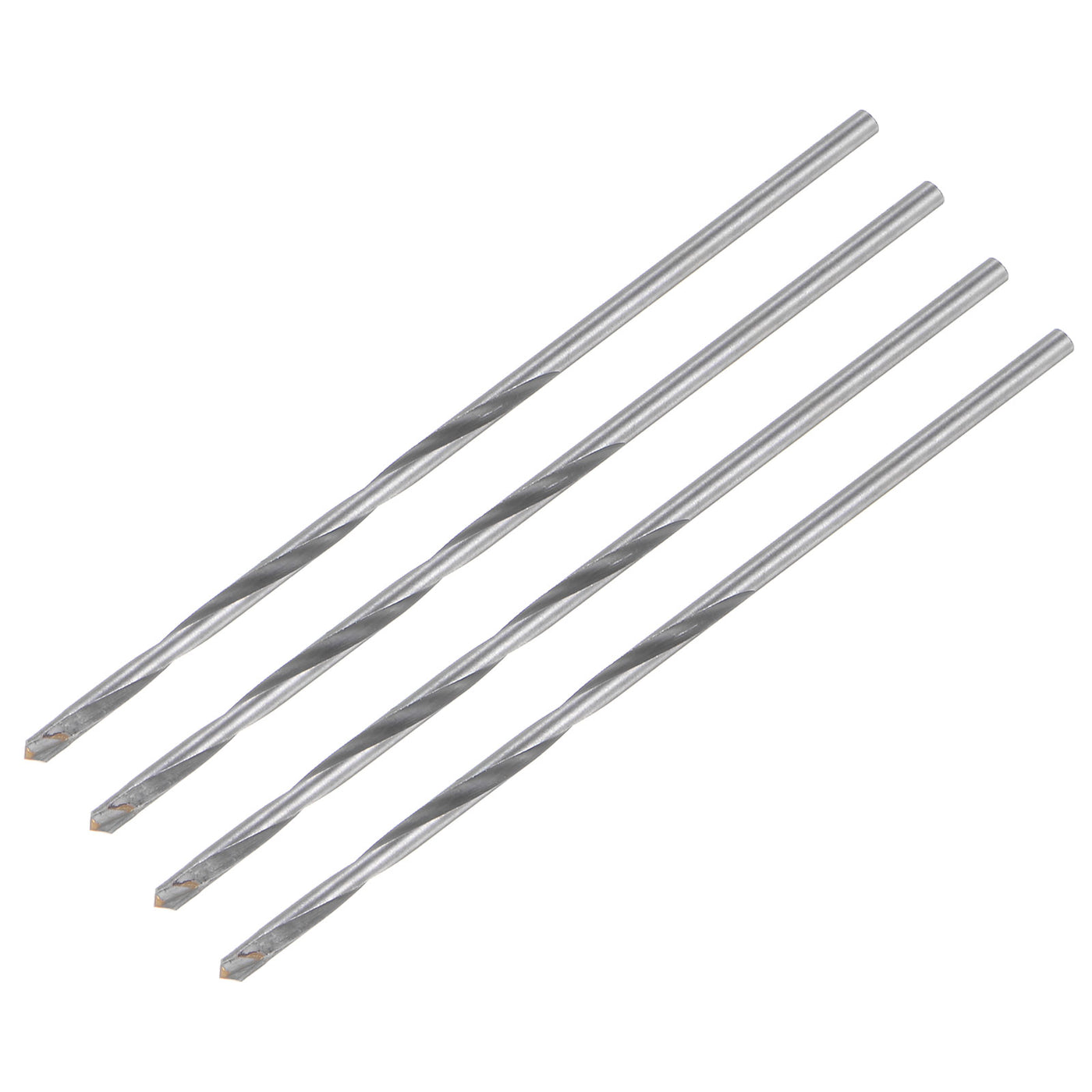Uxcell Uxcell 7mm Cutting Dia Round Shank Cemented Carbide Twist Drill Bit, 130mm Length 4 Pcs