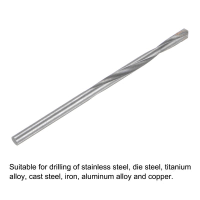 Harfington Uxcell 5mm Cutting Dia Round Shank Cemented Carbide Twist Drill Bit, 100mm Length