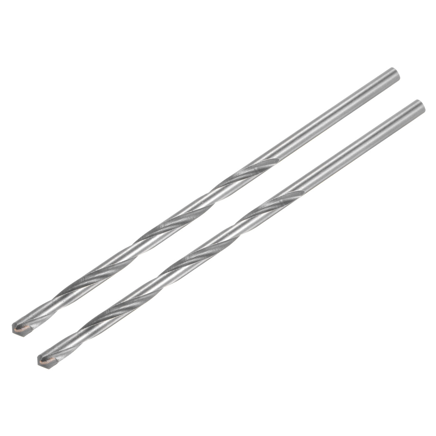 uxcell Uxcell 7mm Cutting Dia Round Shank Cemented Carbide Twist Drill Bit, 200mm Length 2 Pcs