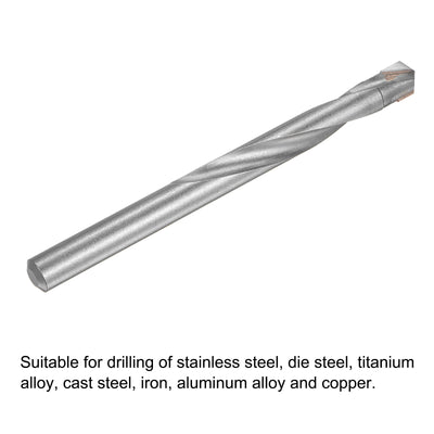 Harfington Uxcell 12mm Cutting Dia Round Shank Cemented Carbide Twist Drill Bit, 150mm Length