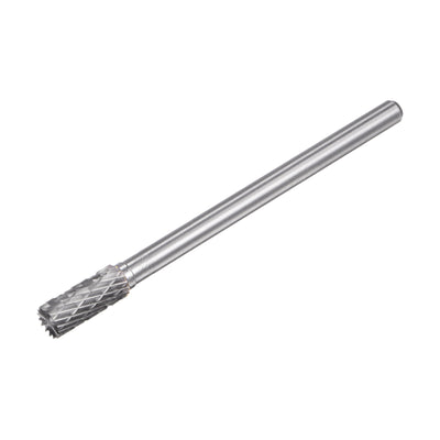 Harfington Uxcell 8mm x 100mm 6mm Shank Double Cut Cylinder Carbide Tip Cutting Rotary Files
