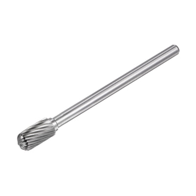 Harfington Uxcell 10mmx100mm 6mm Shank Single Cut Cylinder with Ball Nose Carbide Tip Rotary File