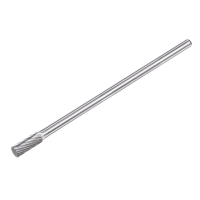 Harfington Uxcell 8mm x 150mm 6mm Shank Single Cut Cylinder Carbide Tip Rotary Files
