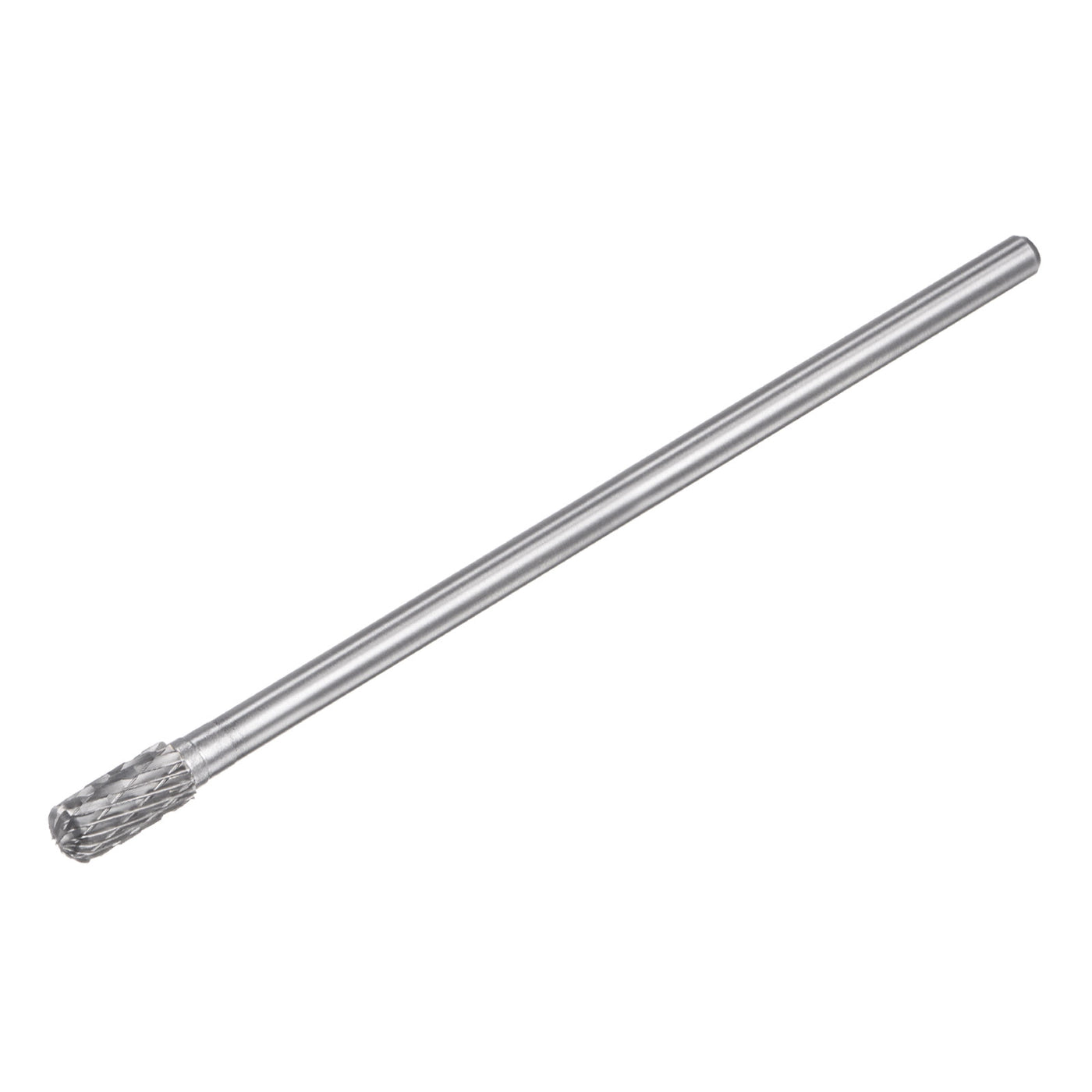 uxcell Uxcell 8mm x 150mm 6mm Shank Double Cut Cylinder with Ball Nose Carbide Tip Rotary File