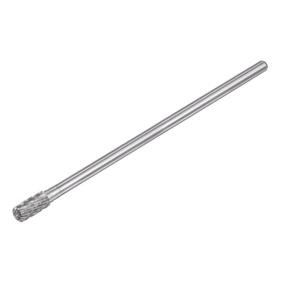 Harfington Uxcell 8mm x 150mm 6mm Shank Double Cut Cylinder with Ball Nose Carbide Tip Rotary File