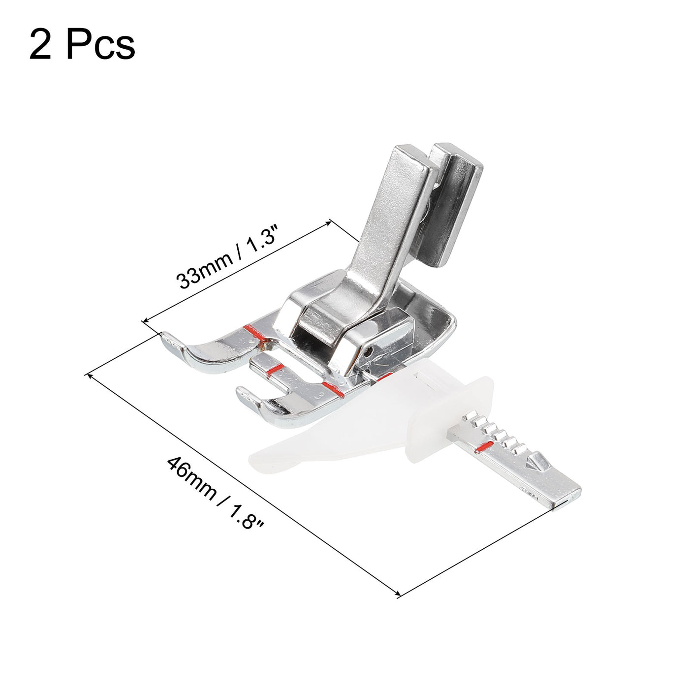 Harfington Angled Shank Adjustable Guide Sewing Machine Foot Presser Foot, 2Pcs