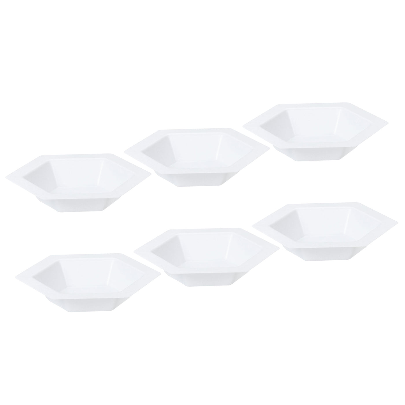 Harfington Hexagonal Weigh Boats, 10 Pack Plastic Small Scale Trays Powder Dispenser for Weighing Mixing, White