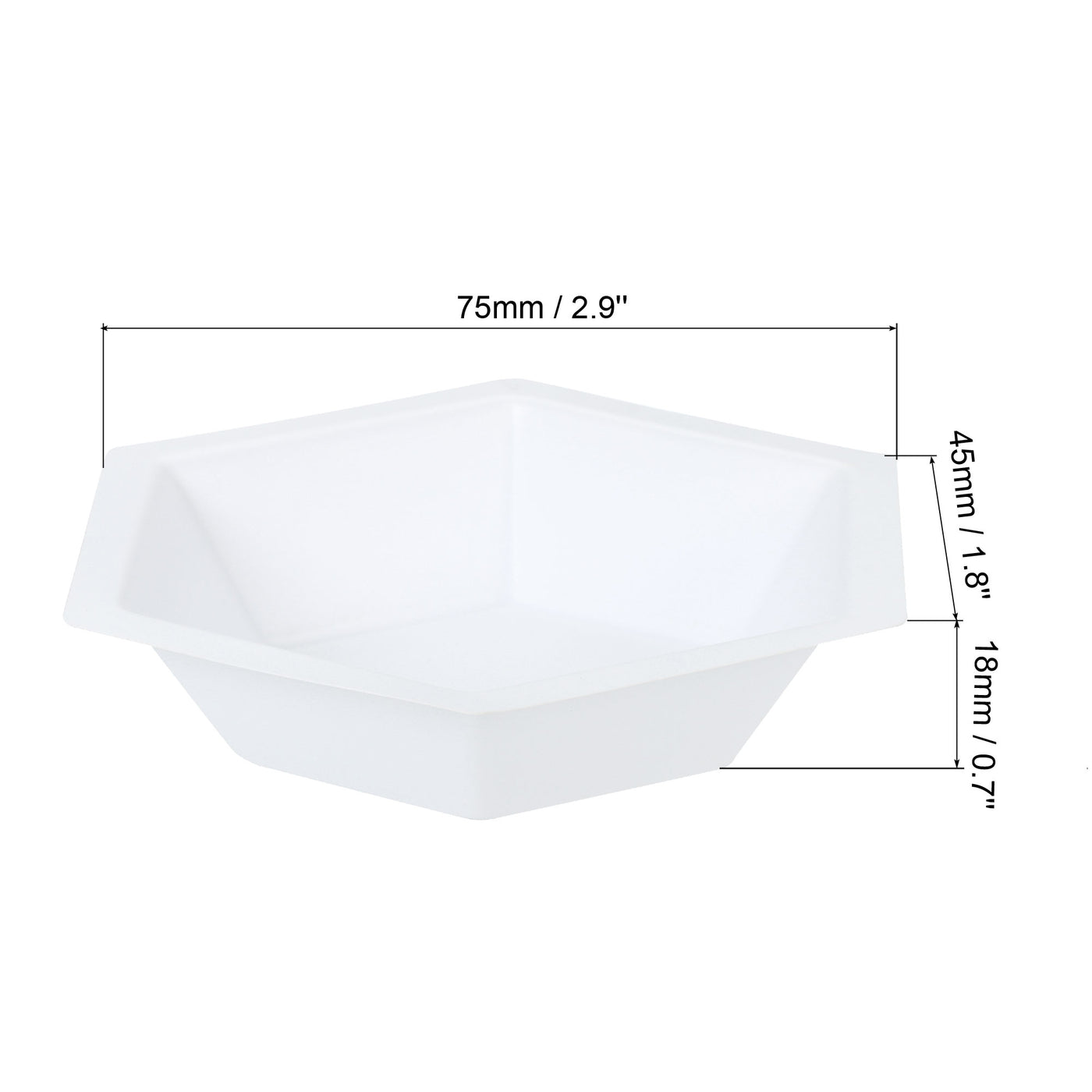 Harfington Hexagonal Weigh Boats, 5 Pack Plastic Medium Scale Trays Powder Dispenser for Weighing Mixing, White