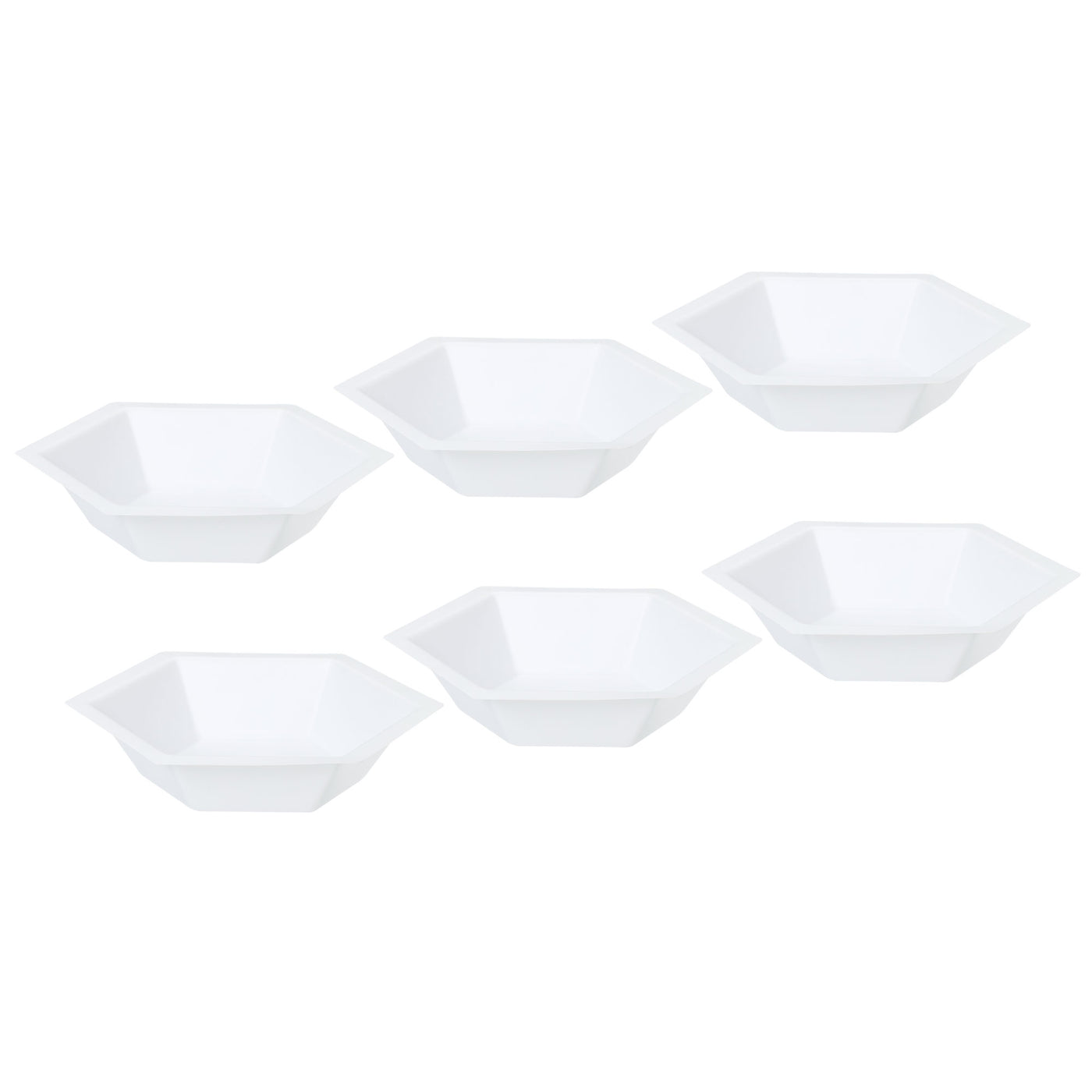 Harfington Hexagonal Weigh Boats, 10 Pack Plastic Medium Scale Trays Powder Dispenser for Weighing Mixing, White