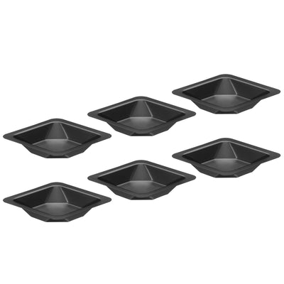 Harfington Square Weigh Boats, 10 Pack Plastic Small Scale Trays Powder Dispenser for Weighing Mixing, Black